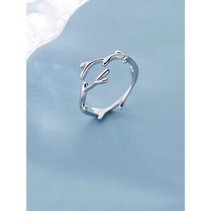 Wicked Silk Women's Elegant Silver Antler Branch Ring [One Size Fits Most]